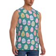 thumbnail image 2 of Fuzoiu Colorful Easter eggs Print Men's Sleeveless T-shirt,Sleeveless Tee Shirts,Quick-Dry Athletic Tank Top for Gym, Running, Sports & Outdoor Activities-3X-Large, 2 of 7