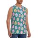 thumbnail image 2 of Fotbe Colorful Easter eggs Men's Camiseta sin Mangas Estampada para Hombres, Playera Casual para Gimnasio, Entrenamiento, Playa-Large, 2 of 7