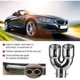 thumbnail image 3 of Stainless Steel Muffler Tips - Double Outlet Car Pipe - Car Replacement Exhaust Tip, 3 of 5
