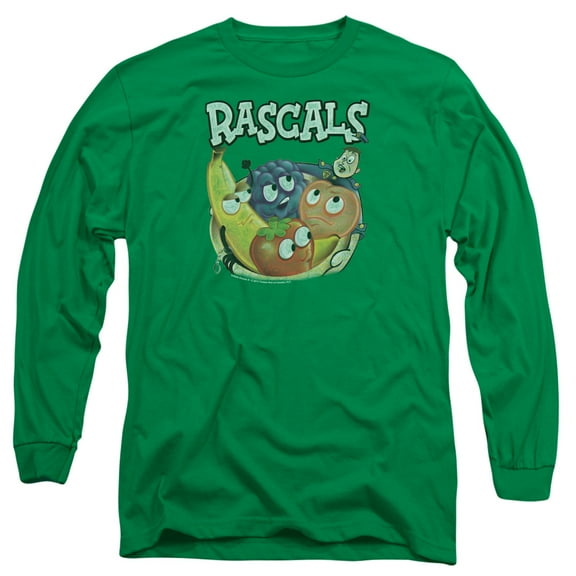 Dubble Bubble Rascals Long Sleeve Adult 18/1 T-Shirt Kelly Green