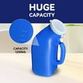thumbnail image 4 of Cyenie 1200ml plastic urinal for men with a smooth spout and lid (blue), Bottles Portable Urinals For Men Spill Proof 1200ml For Outdoor Car Travel, 4 of 9