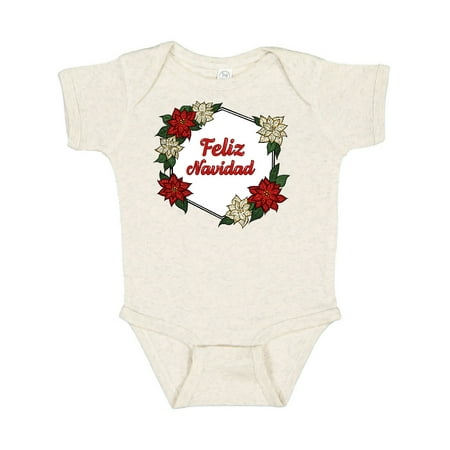 

Inktastic Feliz Navidad Poinsettia Gift Baby Boy or Baby Girl Bodysuit