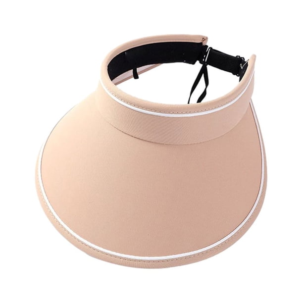 Qarigey Sombrero PVS resistente al viento - Banda para el sudor elástica con ala extra grande Cuerda de viento de tela fresca Portátil 125 cm Sombreros Rosa