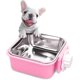 thumbnail image 5 of Nuevo cuenco cuadrado para mascotas, cuenco colgante de acero inoxidable para perros, cuenco para comida de gatos y mascotas con cuenco colgante fijo (rosa + verde), 5 of 5