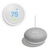 Refurbished Nest T4000ES Thermostat E (White) & Google Home Mini Combo