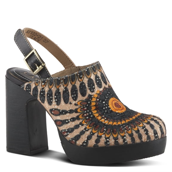 L`Artiste Zipi Women's Clog with Adjustable Comfort and Artistic Flair