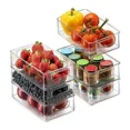 thumbnail image 7 of Refrigerator Food Storage Container Refrigerator Organizer Bins Stackable Fridge Food Storage Box with Hand Kitchen Accessories (S), 7 of 7