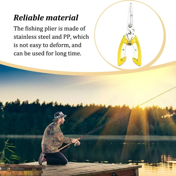 Guardoinrt Fishing Pliers Stainless Steel Plastic Handle Fish Hook
