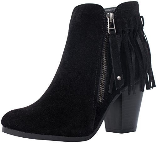 Breckelles Gail-26 Womens Belted Chunky Stacked Heel Ankle Booties Black 11