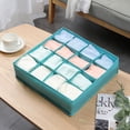 thumbnail image 1 of SEARCHI Underwear Storage Box, 16 Cell Washable Foldable Organiser with Compartments, Foldable Wardrobe Drawers Organiser for Socks Bra and Underpants (Blue), 1 of 6