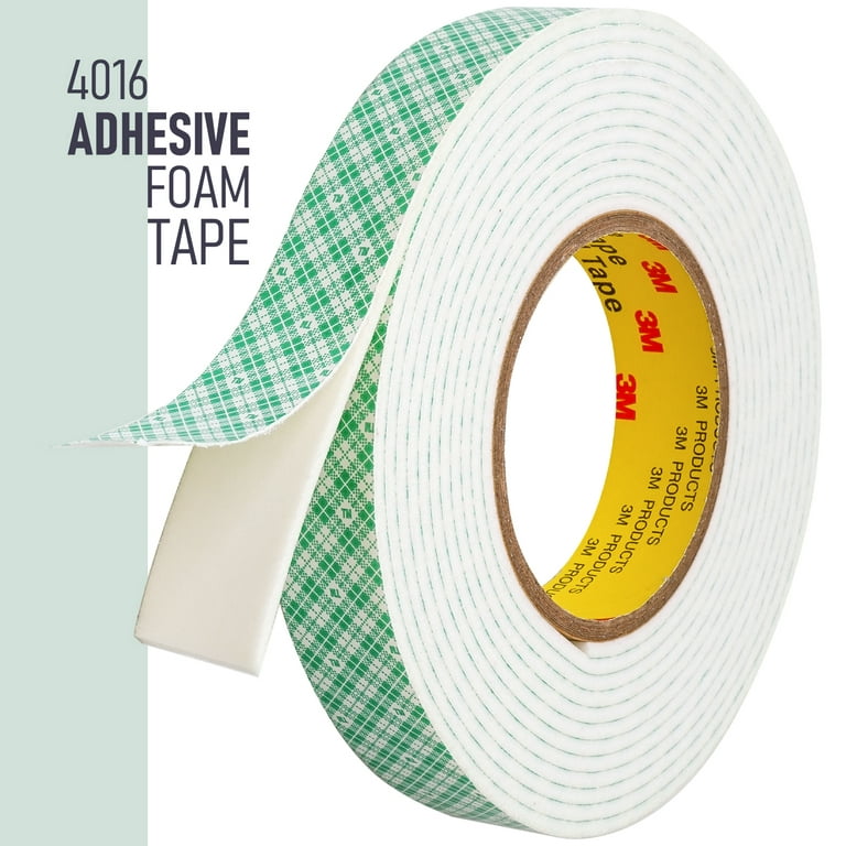 3M 4016 3M 4016 Double Coated Foam Tape 1 x 5yd, Green, 1/16 thick