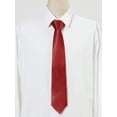 thumbnail image 2 of INSPIRE CHIC Men's Solid Color Formal Casual Party Wedding Self Tied Neckties Wine Red, 2 of 5