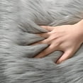 thumbnail image 4 of Soft Plush Oval Gray Area Rugs 2 x 4ft Modern Decor Fluffy Rugs Carpet for Bedroom Living Room Nursery Shaggy Floor Mats, 4 of 6