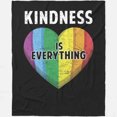 thumbnail image 1 of Kindness Is Everything Couverture en Polaire Drapeau Arc-en-Ciel LGBT, 1 of 3
