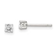 thumbnail image 1 of Sterling Silver 3mm Round Basket Set CZ Stud Earrings QE3143, 1 of 2
