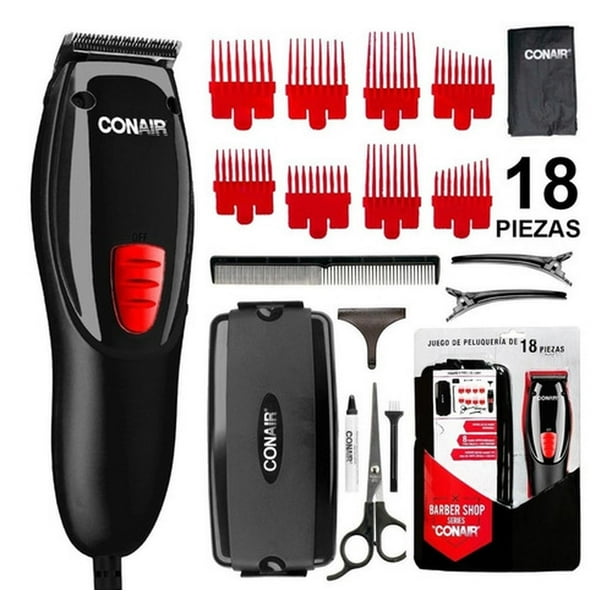 Kit Peluquería Máquina Recortadora Barba Pelo Cabello Viaje Conair