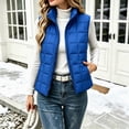 thumbnail image 6 of Women's Vest Sleeveless Zip up Puffer with Pockets Lightweight Stand Collar Warm Gilet Fall Winter Outerwear Layering, 6 of 9