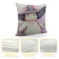 thumbnail image 4 of Dancing Little Mushroom Cotton Linen Throw Pillow Covers Square Home Decorative Cushion Pillowcase, 4 of 5