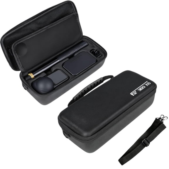 Case for Insta360 X6, Large capacity PU Storage Box Handbag with Mesh Pocket, Travel Bag