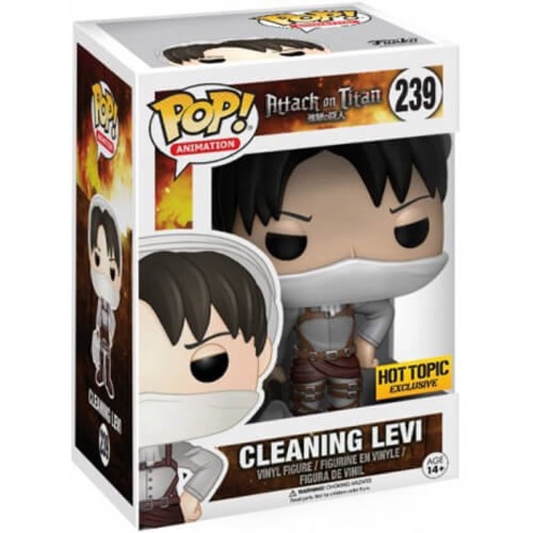 Funko Pop Animation #239 Cleaning Levi Attack on Titan Hot Topic