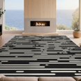 thumbnail image 2 of Design&I 4'x6' Washable Area Rug Black White Abstract Streaks Design Contemporary Artistic Streak Versatile for Reading Nook, Bedroom, Pet Friendly & Non-Slip Built-In Grip, 2 of 7