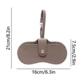 thumbnail image 3 of Ohmyroo Portable Eyeglasses Hard Case Leather Protective Sunglass Pouch With Clip For Commute Travel Assorted Colors 8.3 Inch, 3 of 6