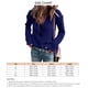 thumbnail image 5 of Suéter de Punto Cuello en V Hombro Caído Manga Larga Color Puro Suéter Casual para Mujer Azul XL, 5 of 5