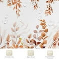 thumbnail image 4 of Fall Eucalyptus Leaf Shower Curtain, Watercolor Autumn Thanksgiving Botanical Plants Bathroom Curtain Bathtub Home Decor Waterproof Fabric Machine Washable with 12 PCS Hooks,72" Wx72 L, 4 of 6
