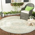 thumbnail image 3 of Safavieh Beach House Mai Traditional Outdoor Area Rug, Cream/Aqua, 5'3" x 7'6", 3 of 10