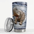 thumbnail image 3 of Elephant Tumbler 20oz Elephants Cup Elephant Gift for Men Women Stainless Steel Insulated Tumblers Gift for Birthday Christmas, 3 of 7