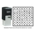 thumbnail image 1 of Printtoo Personalized Alphabet Number Theme Icons Rubber Stamp Self Inking Stamper 24 mm-Black, 1 of 1