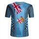thumbnail image 2 of Camiseta con cuello en V y estampado 3D de la bandera de la República de Fiji Camiseta con cuello en V y emblema gráfico de rugby de Fiji para hombres Camisetas de moda, 2 of 5