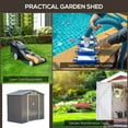 thumbnail image 5 of Outsunny 7' x 4' Storage Shed Garden Tool House w/ Vents Doors Gray, 5 of 9