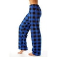 thumbnail image 2 of DENGDENG Womens Plaid Pj Pants Plaid Cute Pajamas Joggers Lounge Sleep Bottoms Plus Size Checkered Pants Comfy Drawstring Wide Leg Pant 2024 Blue M, 2 of 7