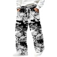 thumbnail image 3 of GrmtClth Mens Pants Loose Fit Camo Casual Bottoms Elastic Drawstring Waist Multi Patch Pocket Outdoor Daily Pants 3XL, 3 of 7