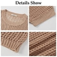 thumbnail image 5 of Shine Up Crochet Beach Coverups Women Swimsuits Summer Short Sleeve Blouses Knit Hollow Out Tops, 5 of 6