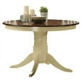 thumbnail image 4 of Casual Style Dining 5pc Set Round Table 4 Side Chairs Buttermilk and Oak Finish Wooden Dining Room Furniture, 4 of 4
