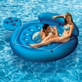 thumbnail image 3 of Poolmaster French Pocket Convertible Swimming Pool Inflatable Island Float, Blue, 3 of 4
