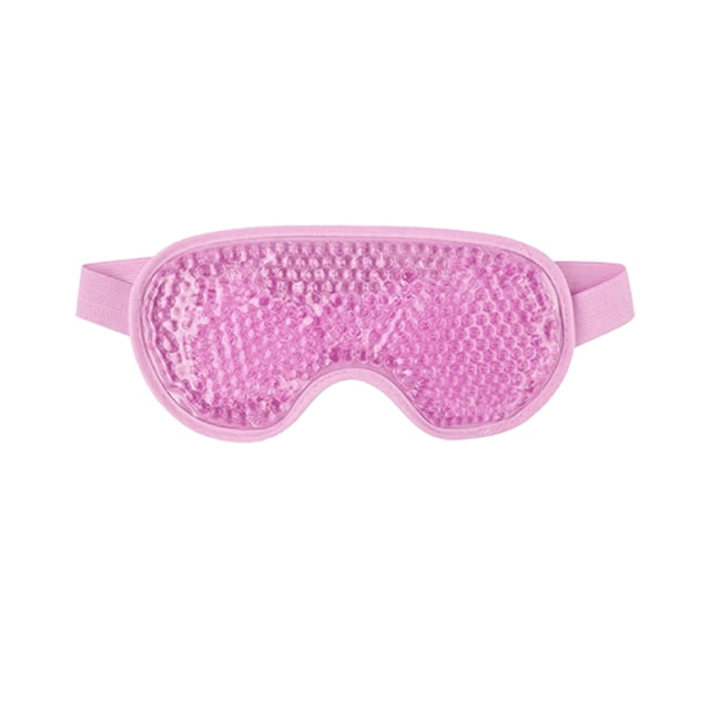 VONKY Bandeau en Tissu PVC, Compresse Chaude et Froide, Bandeau Élastique pour la Protection des Yeux pendant le Sommeil, Rouge Clair