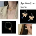 thumbnail image 6 of 1 Box 20Pcs 5 Style Butterfly Connectors Charms Hollow Butterfly Charm Butterflies Finding with Rhinestone for DIY Earrings Necklace Making Accessories Sliver Gold for DIY, 6 of 9