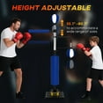 thumbnail image 4 of Soozier 4.6'-6.7' Speed Bag Boxing Bag Stand with Reaction Bar Challenge, Reflex Bag Boxing Training Equipment, Speed Punching Bag, Blue, 4 of 9