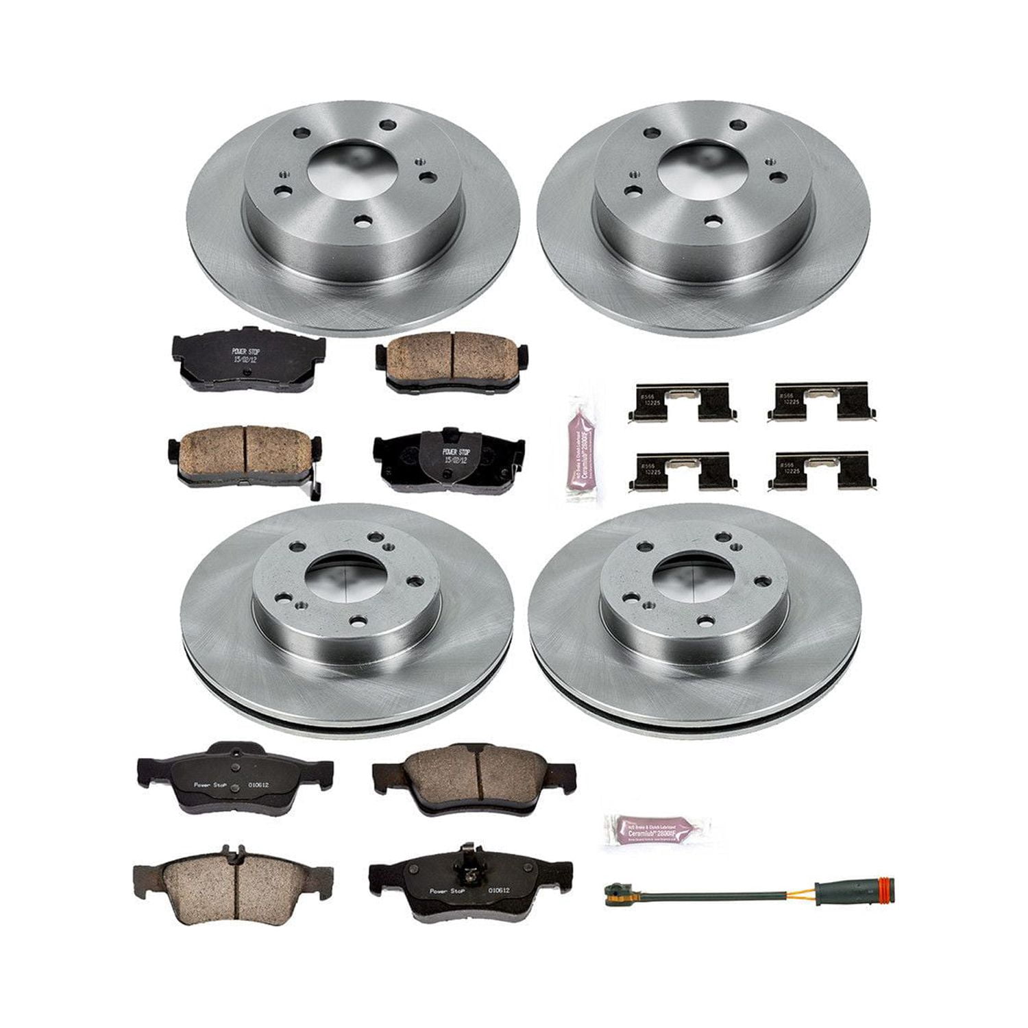 Power Stop Front and Rear Stock Replacement Brake Pad and Rotor Kit KOE2780