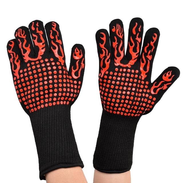 Gants Antidérapants, 1472 ° F / 800 ° C Gants Résistants à la Chaleur BBQ Performance Inégalée