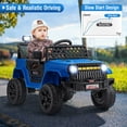 thumbnail image 4 of Gymax 12V Kids Ride on Truck Car Battery Powered Toddler Electric Vehicle w/ 3 Speeds Blue, 4 of 10