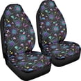 thumbnail image 2 of XYZCANDO Comfortable Car Seat Covers Auto SUV Truck, Anti-Slip Easy to Install Auto Seat Covers 2 Pack Stretchy Cloth Neon Neon Spider Web Pattern, 2 of 7
