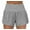Grey, variant on Womens High Waisted Running Shorts Athletic Workout Shorts With Mesh Liner Zipper Pockets