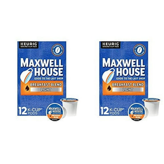Maxwell House Breakfast Blend Keurig K Cup Coffee Pods (12 Count) (Pack of 2)