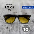 thumbnail image 5 of Gradient Lens Sunglasses Set of 10, Bulk Pack - UV Protection, Perfect for Parties, Beach, Pool, Outdoor Events - Yellow, 5 of 8