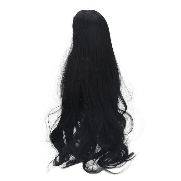 Doll Wig, Long Curly Natural Black 1/3 Doll Wig 8-9in for DIY