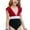 Red, variant on Fesfesfes Teen Girls Holiday Cute Monokini Children Girls Ruffle Patchwork One Piece Swimsuit Swim Pool Beach Wear Skinny Bathing Suit 6-12 Years